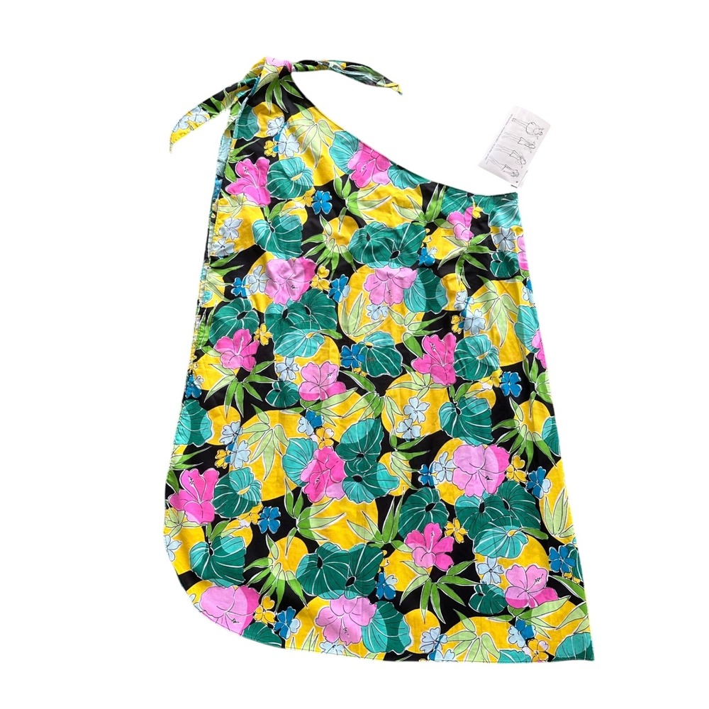 Vintage Pareau Honolulu Hawaii Multi Way Convertible Tropical Floral Dress NWT‎